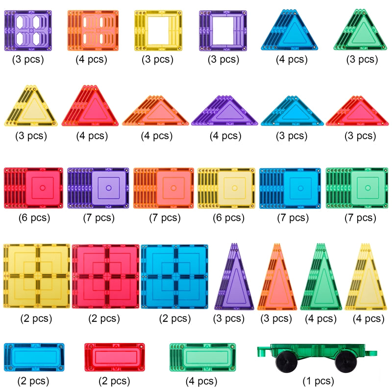 Builders Pack  Magnetic Tiles 110pc - Learn and Grow Toys