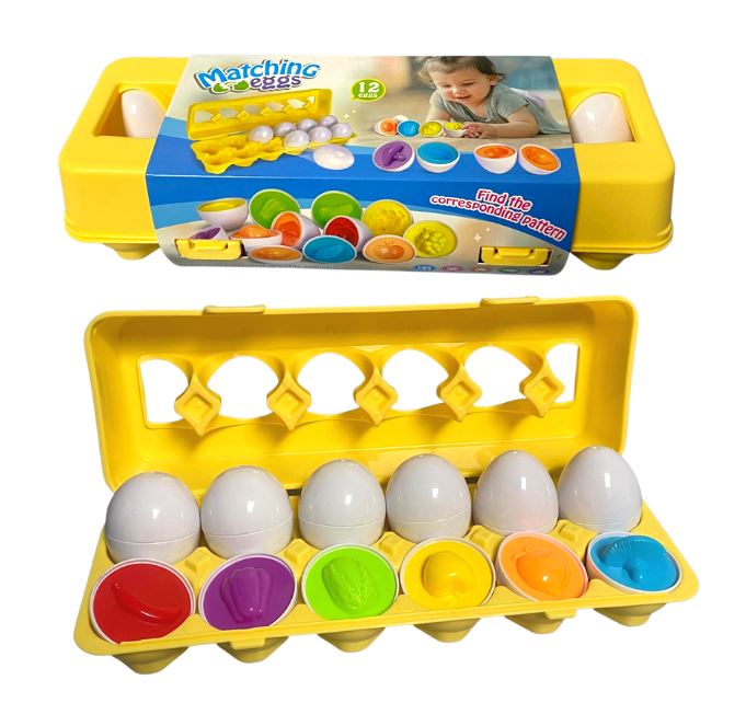 Egg Shape Sorter in Case 12 Eggs