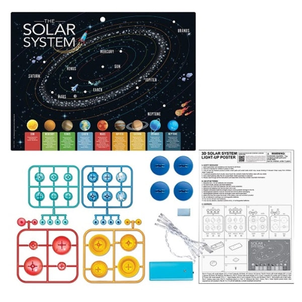 3D Solar System Light Up Poster Board - Kidzlabs