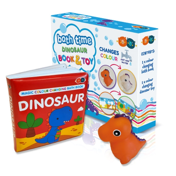 Colour Change Bath Book and Toy Dinosaur