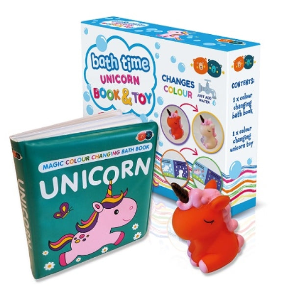 Colour Change Bath Book and Toy Unicorn