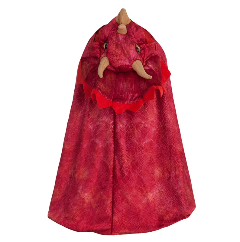 Red Triceratops Hooded Cape - Great Pretenders
