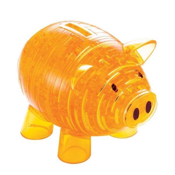 3D Gold Piggy Bank - Crystal Puzzle