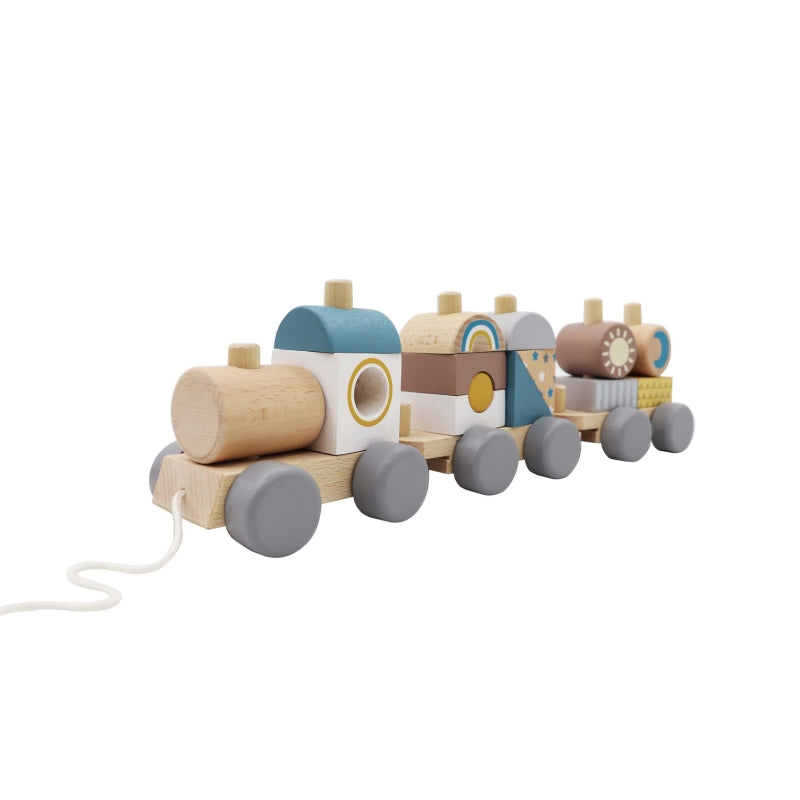 Stacking Block Train - Calm and Breezy