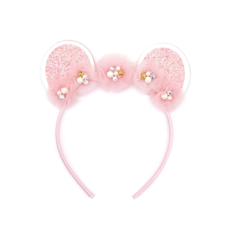 Claris Pink Headband with Ears - Pink Poppy