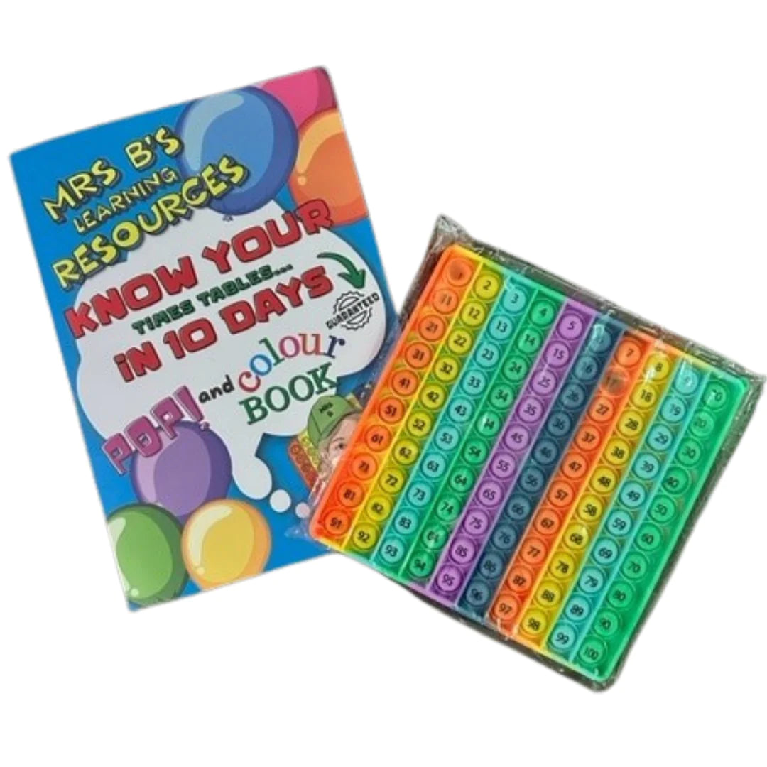 Sensory 100s Chart with Times Tables Workbook