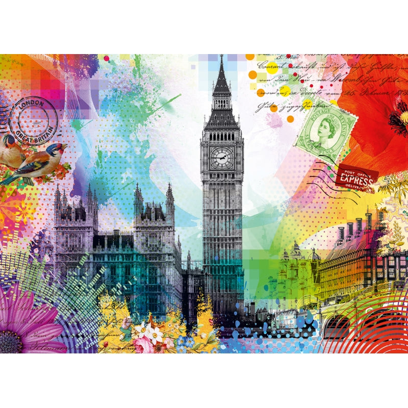 London Postcard 500pc Puzzle - Ravensburger