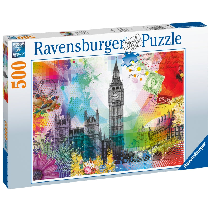 London Postcard 500pc Puzzle - Ravensburger