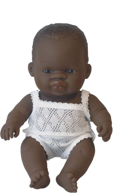 African Girl 21cm Baby Doll - Miniland