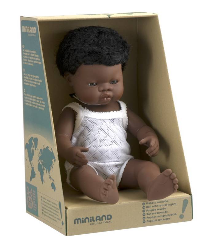 Baby Doll African Boy 38cm - Miniland