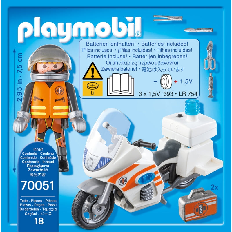 Emergency Motorbike - Playmobil