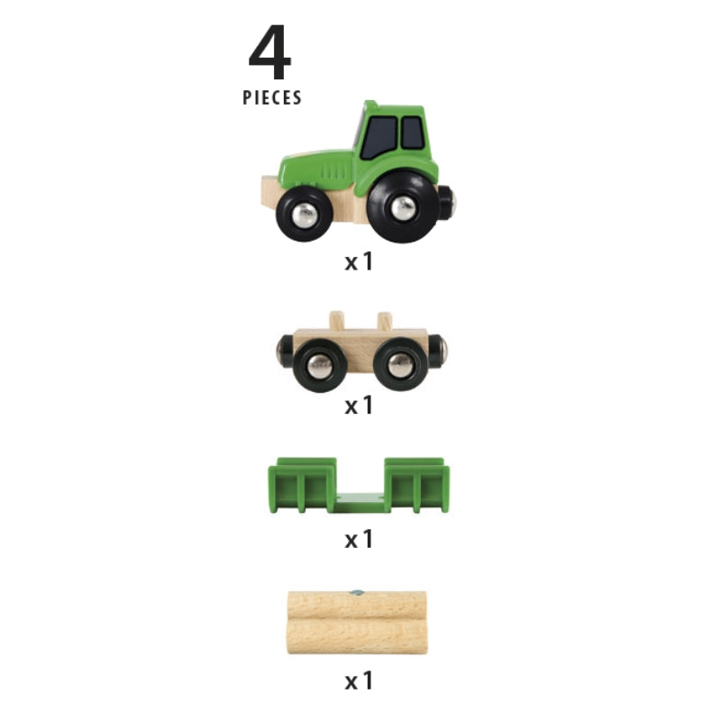 Farm Tractor with Load 3 pcs- Brio