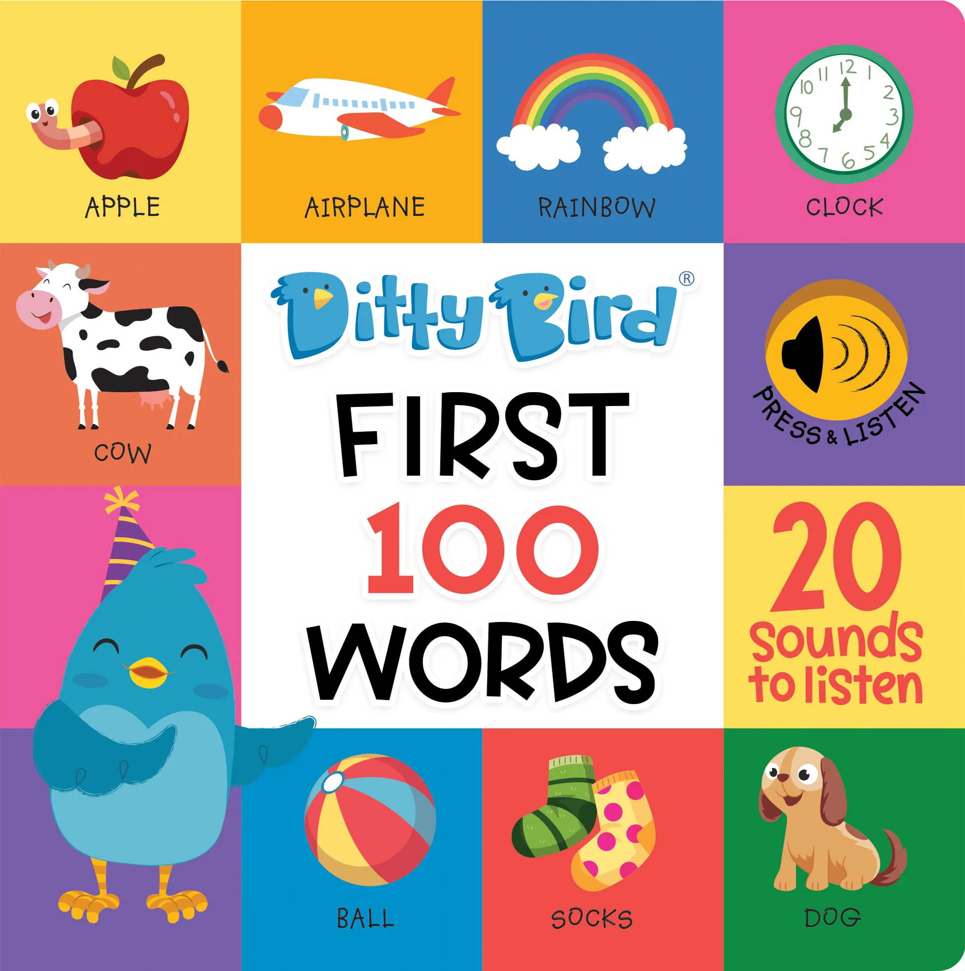 First 100 Words Board Book - Ditty Bird