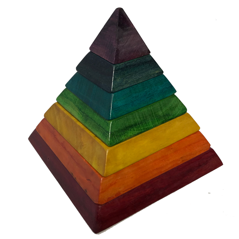 Chakra Pyramid Rainbow - In-Wood