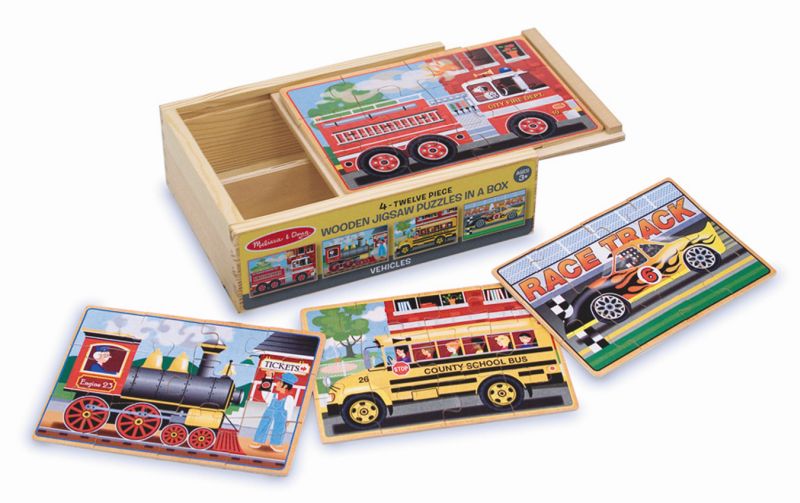 Vehicles Jigsaw Puzzles in a Box - Melissa and Doug