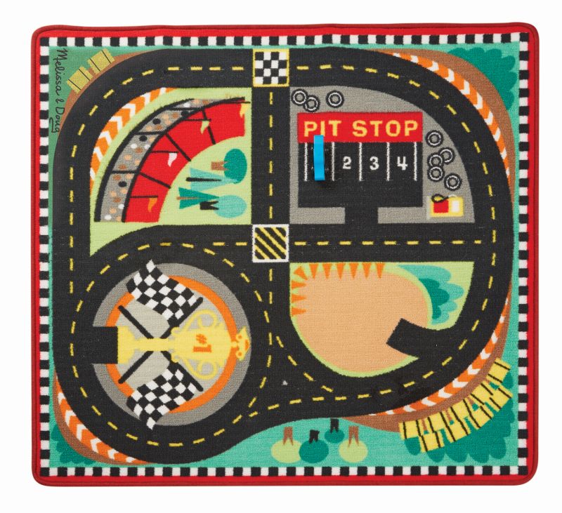 Race Track Play Mat and Vehicles - Melissa and Doug