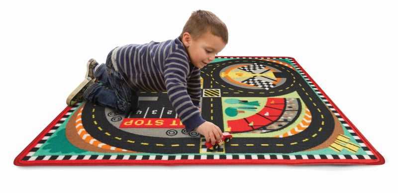 Race Track Play Mat and Vehicles - Melissa and Doug