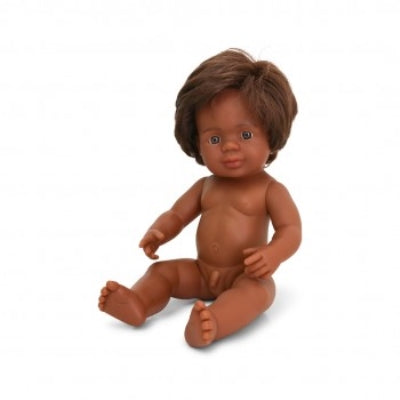 Aboriginal Boy 38cm Baby Doll (undressed) - Miniland