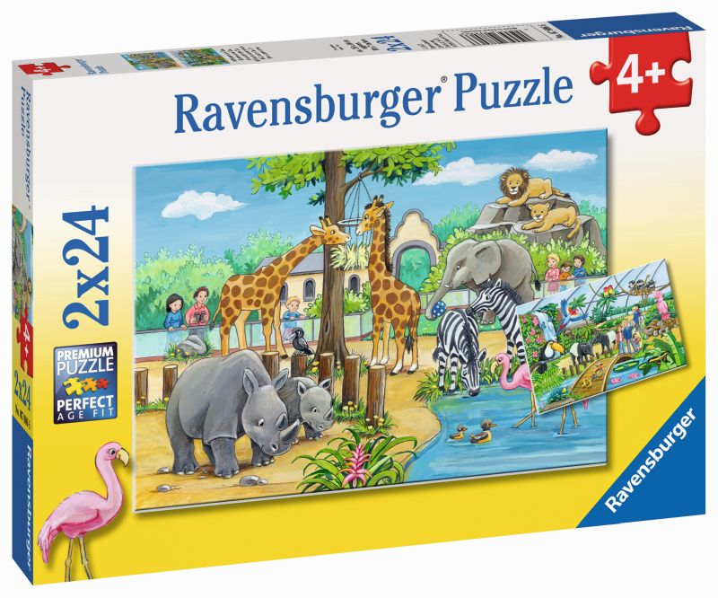 Welcome to the Zoo Puzzle 2x24pc - Ravensburger