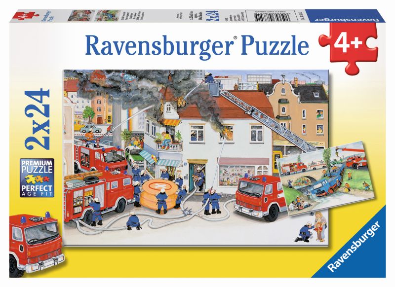 Busy Fire Brigade Puzzle 2x24pc - Ravensburger