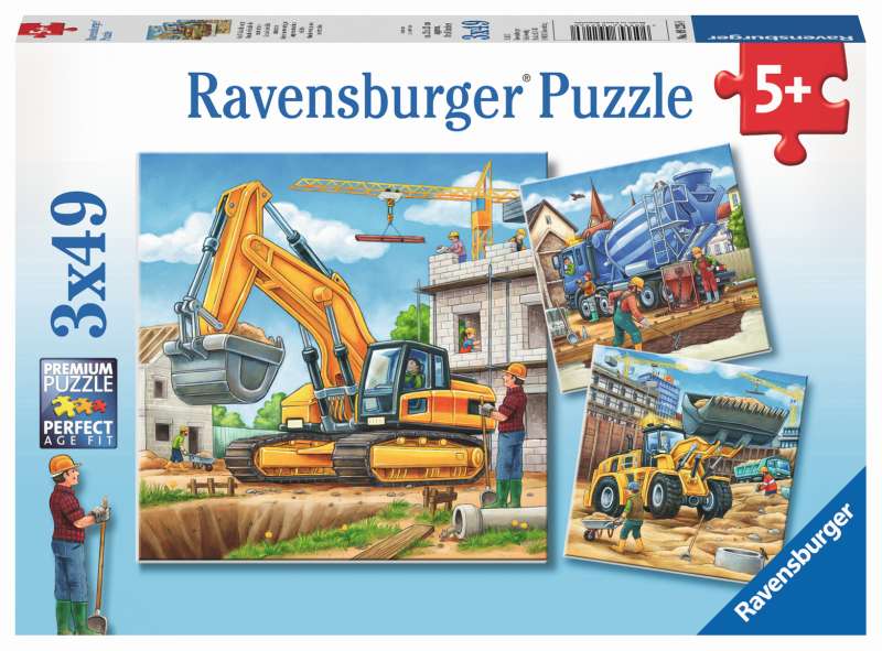 Construction Vehicle Puzzle 3x49pc - Ravensburger
