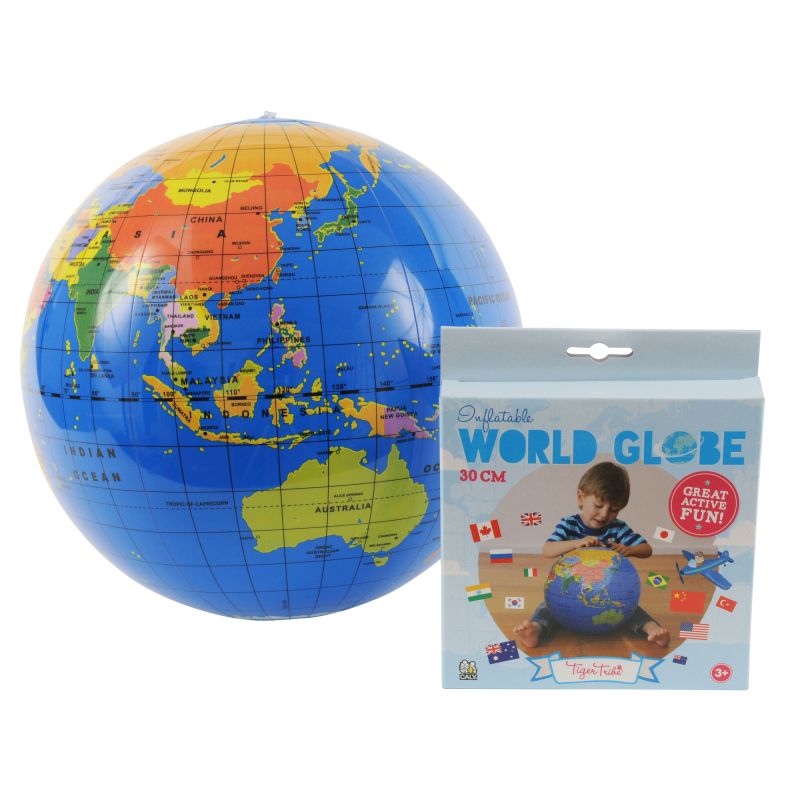 Inflatable World Globe 30cm - Tiger Tribe