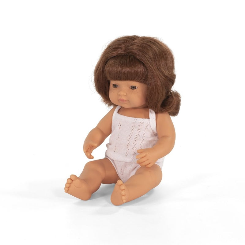 Caucasian Girl Red Hair 38cm Baby Doll - Miniland