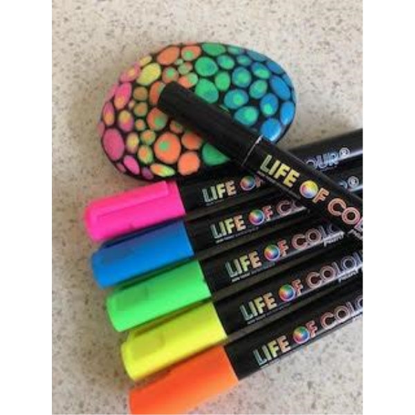 Fluro Colours Paint Pens 3mm Medium Tip - Life of Colour
