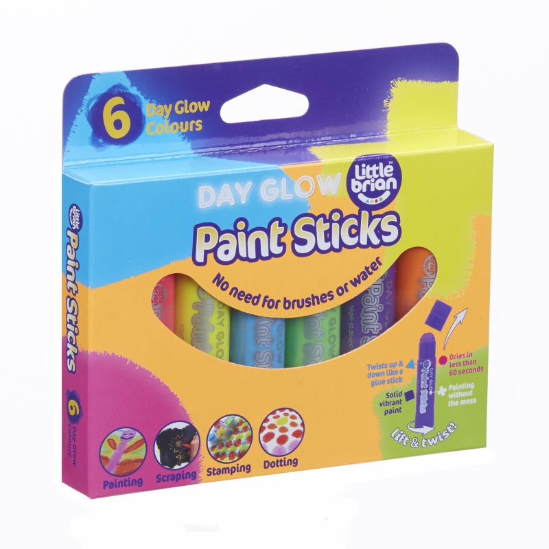 Day Glow 6pk Paint Sticks - Little Brian
