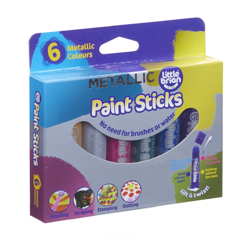 Metallic 6pk Paint Sticks - Little Brian