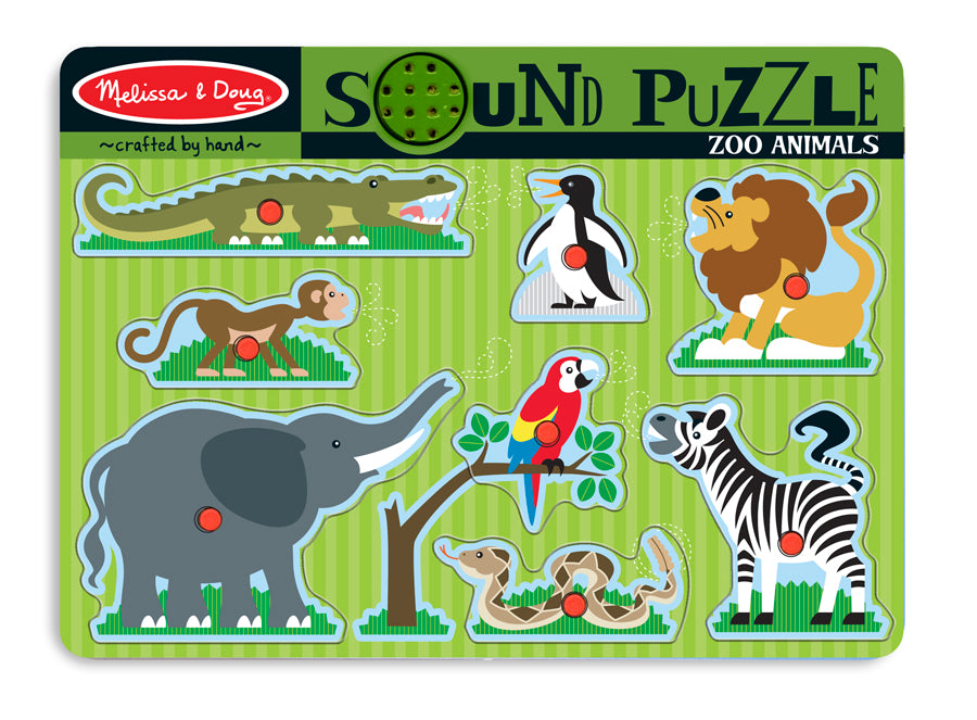Zoo Animals Sound Puzzle 8pc - M&D