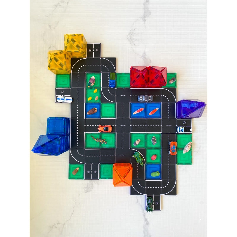 Magnetic Tile Topper Road Pack 40 pc - Learn and Grow Toys