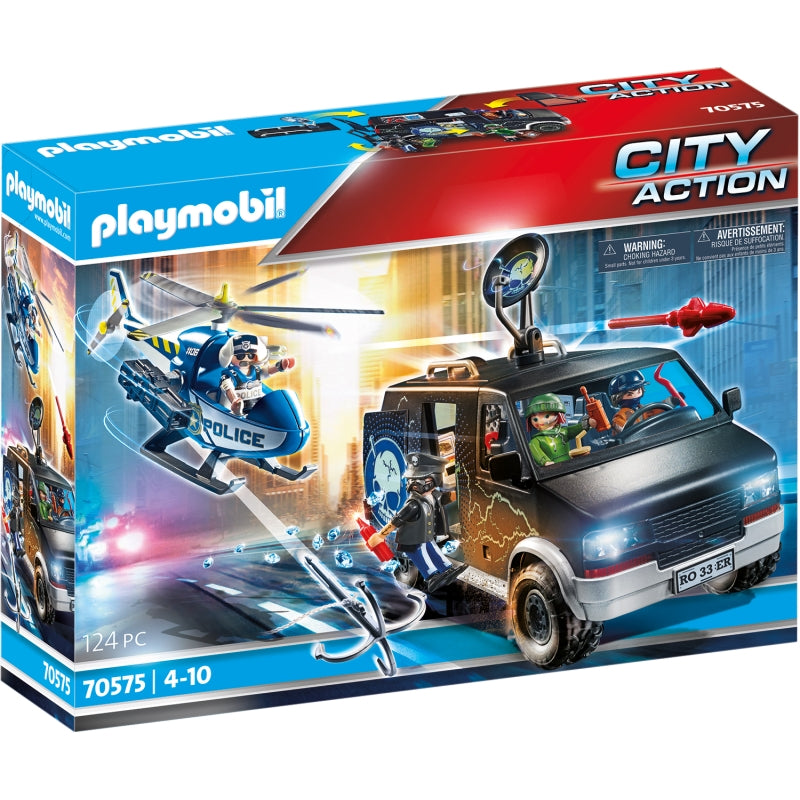 Helicopter Pursuit with Runaway Van - Playmobil