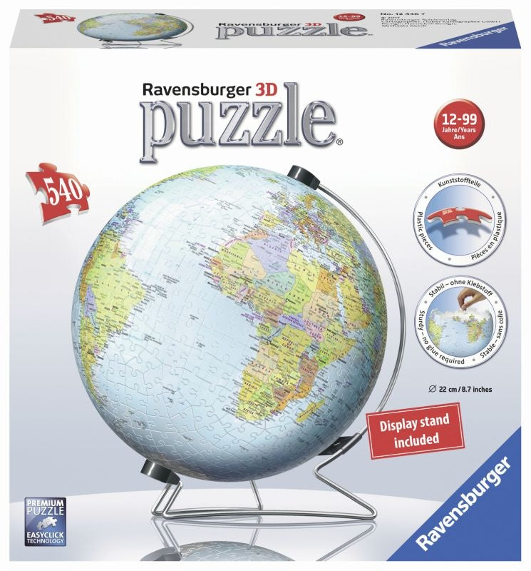 World Globe 3D 540pc Puzzleball - Ravensburger