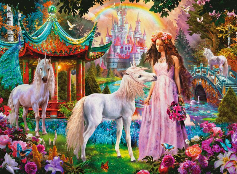 Princess with Unicorn 100pc Puzzle - Ravensburger