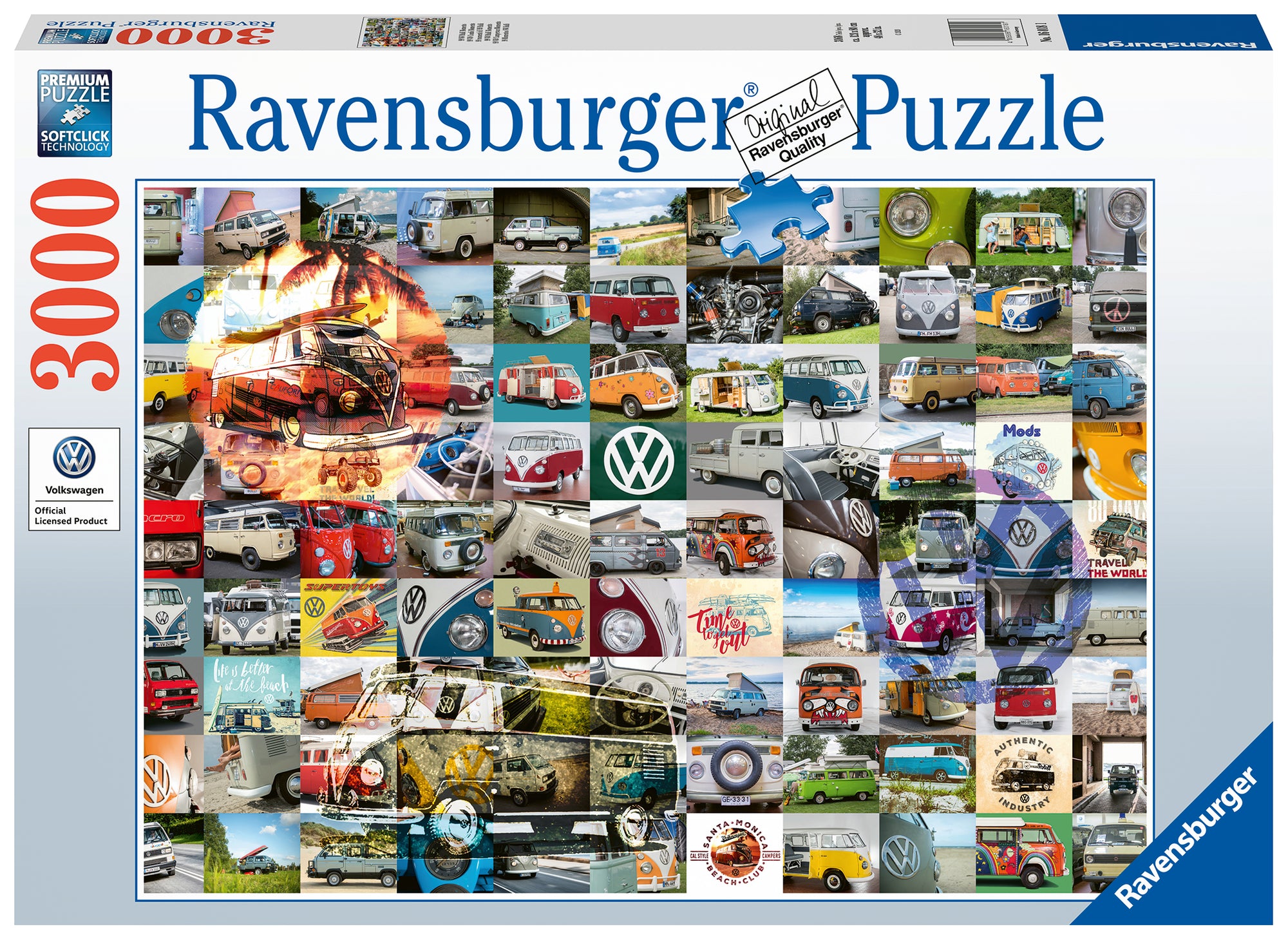 99 VW Campervan Moments 3000pc Puzzle - Ravensburger