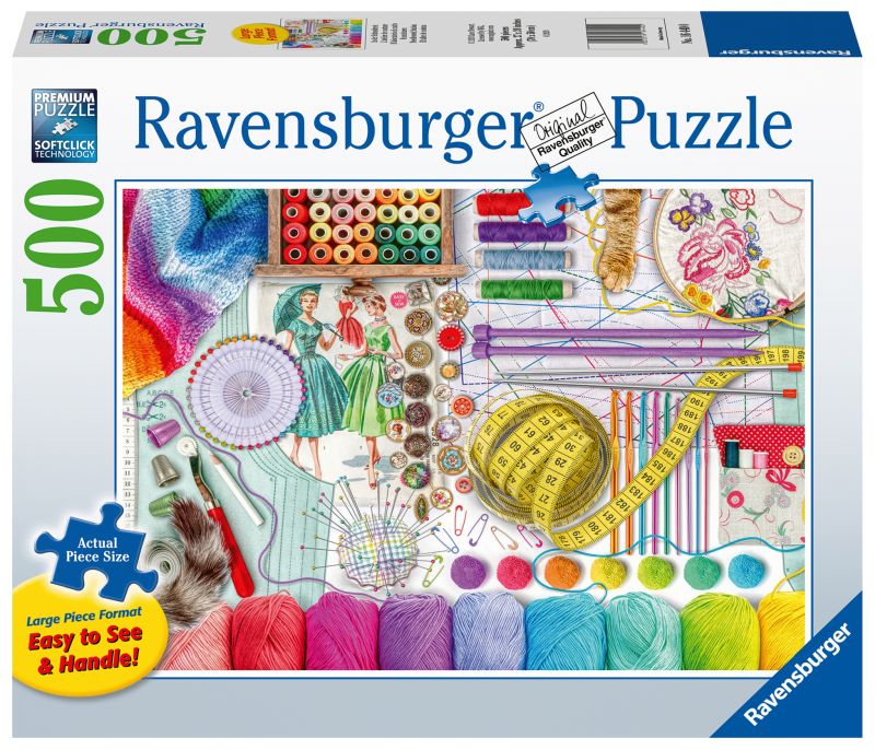 Needlework Station Large Format 500pc Puzzle - Ravensburger