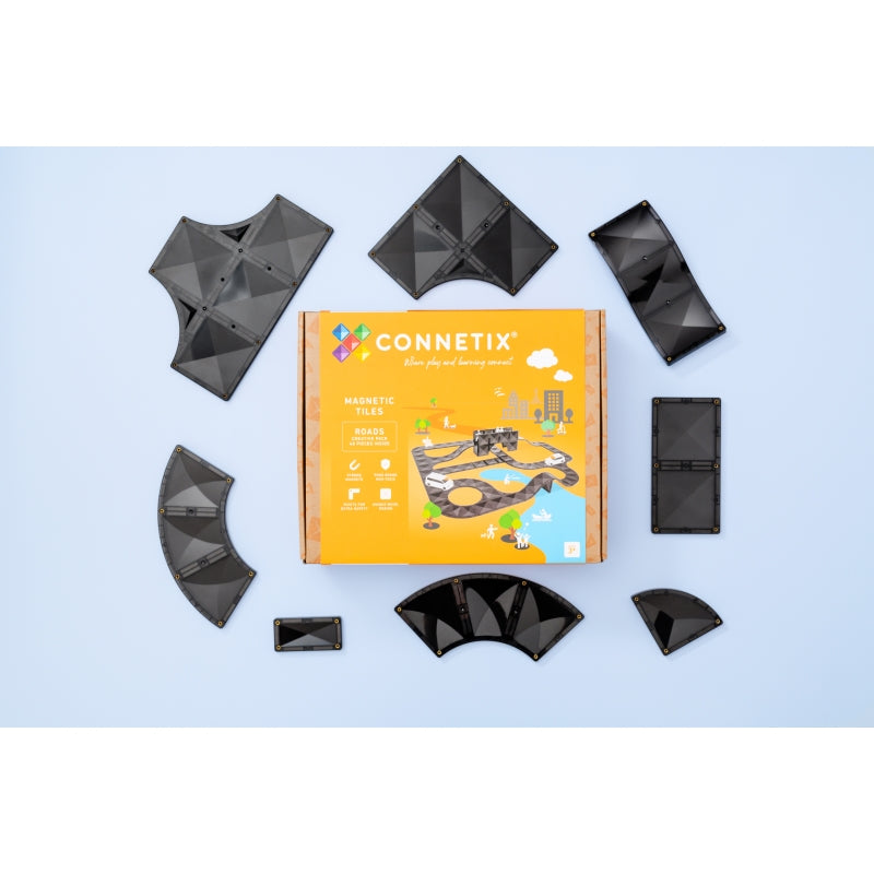 Creative Roads Pack 48pc Magnetic Tiles - Connetix