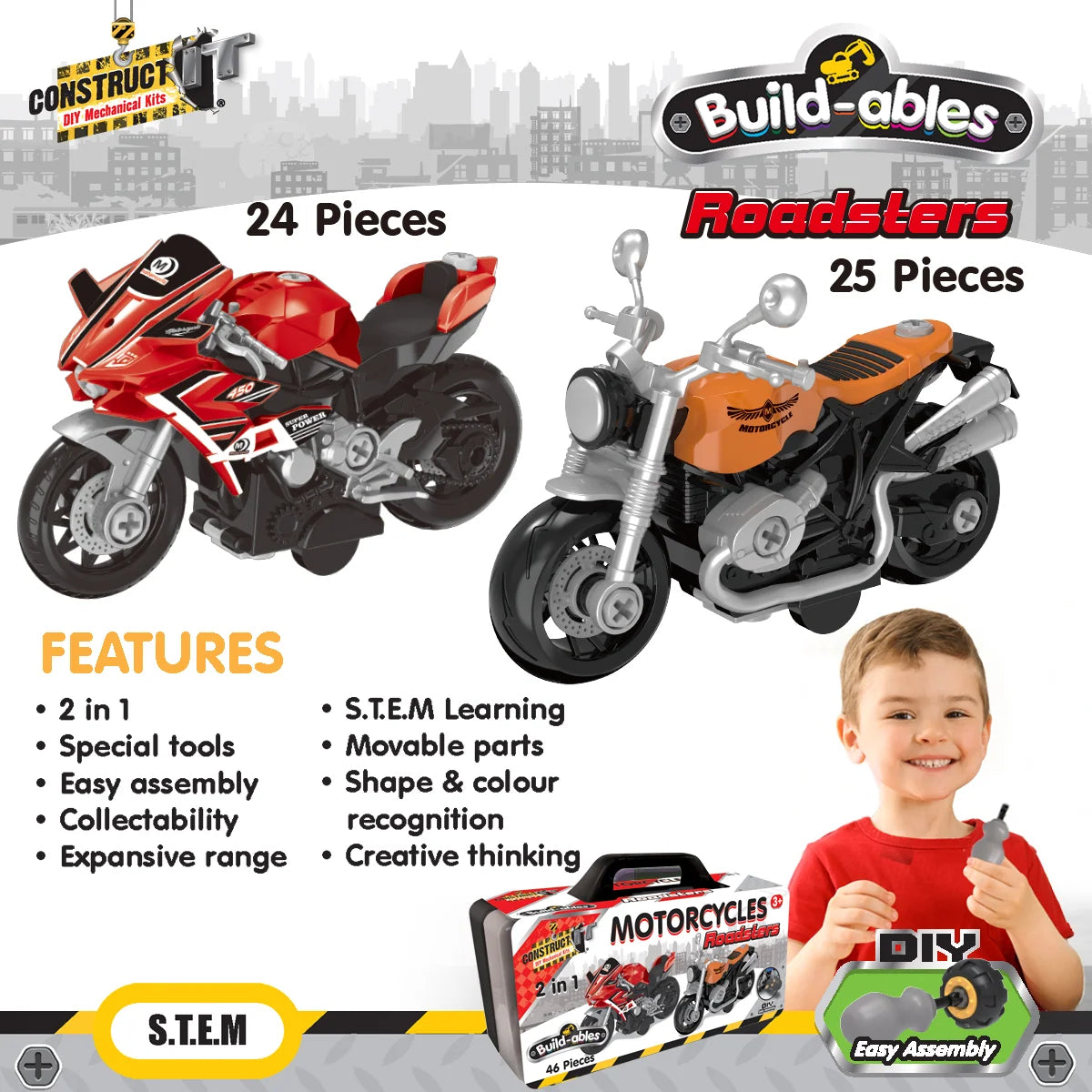 Buildables Motorbikes 2-in-1