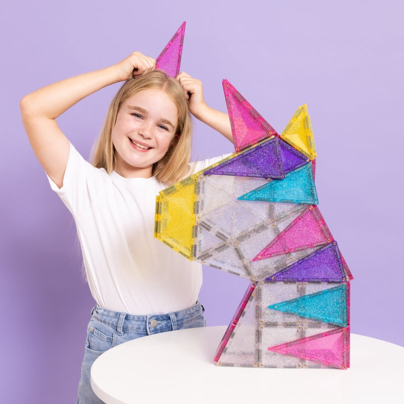 Glitter Unicorn 56pc - Connetix