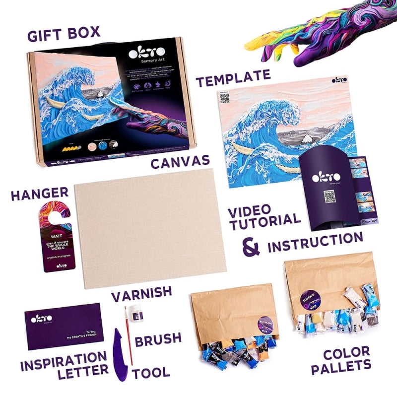 Big Wave in Kanawaga Sensory Art Creative Set - Okto