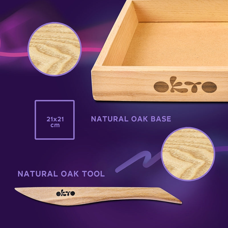 Ocean Calm Wood and Craft Diy Succulents Set - Okto