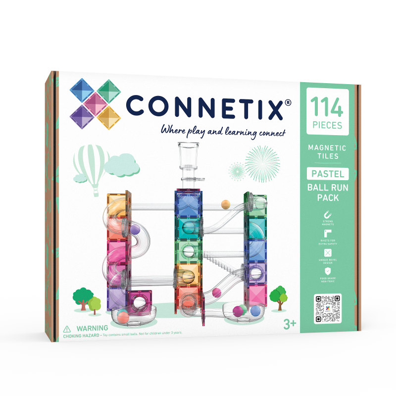 Ball Marble Run Pack 114 pieces Magnetic Tiles - Connetix