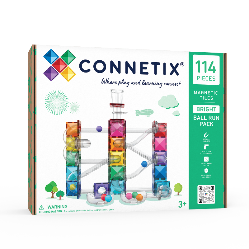 Ball Marble Run Pack 114 pieces Magnetic Tiles - Connetix