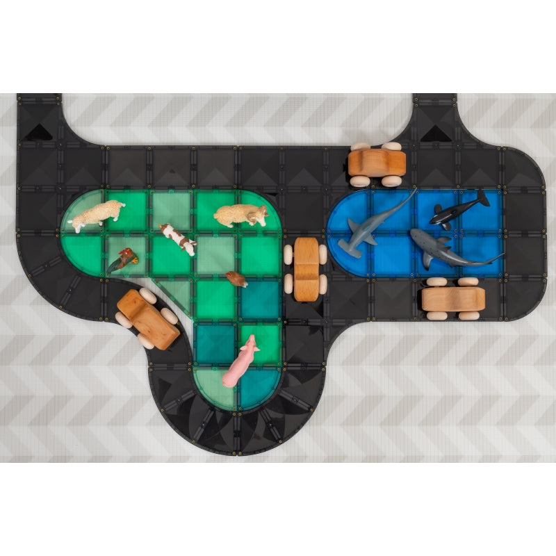 Creative Roads Pack 48pc Magnetic Tiles - Connetix