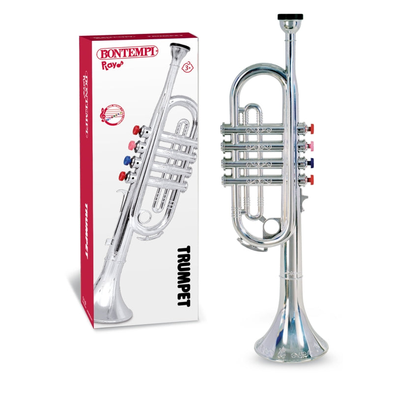 Toy Silver Trumpet 42cm