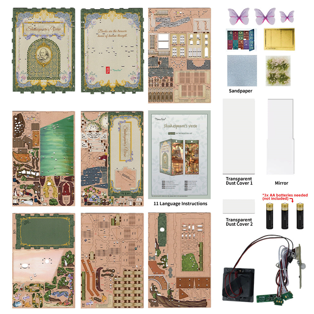 Shakespeares Verse DIY Book Nook Kit - Tonecheer