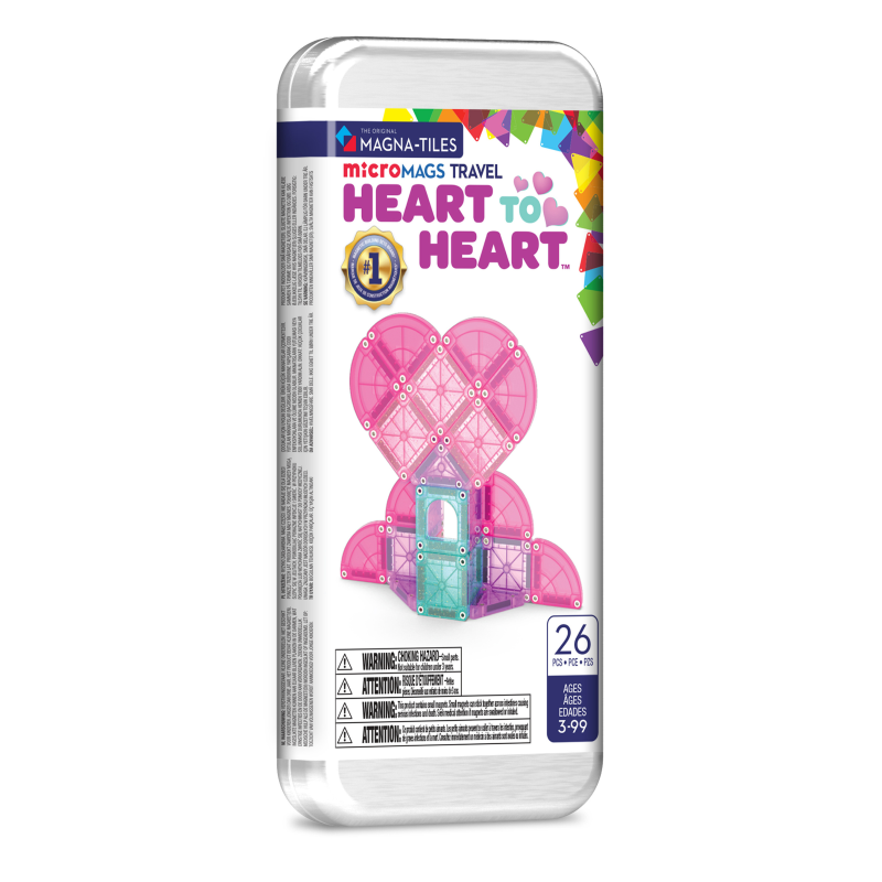 Micro Mags Travel Winter Heart to Heart 26pc - Magna-Tiles