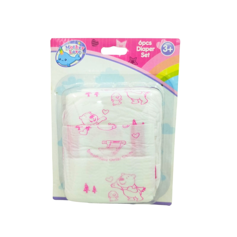 Doll Nappies - 6 Pack