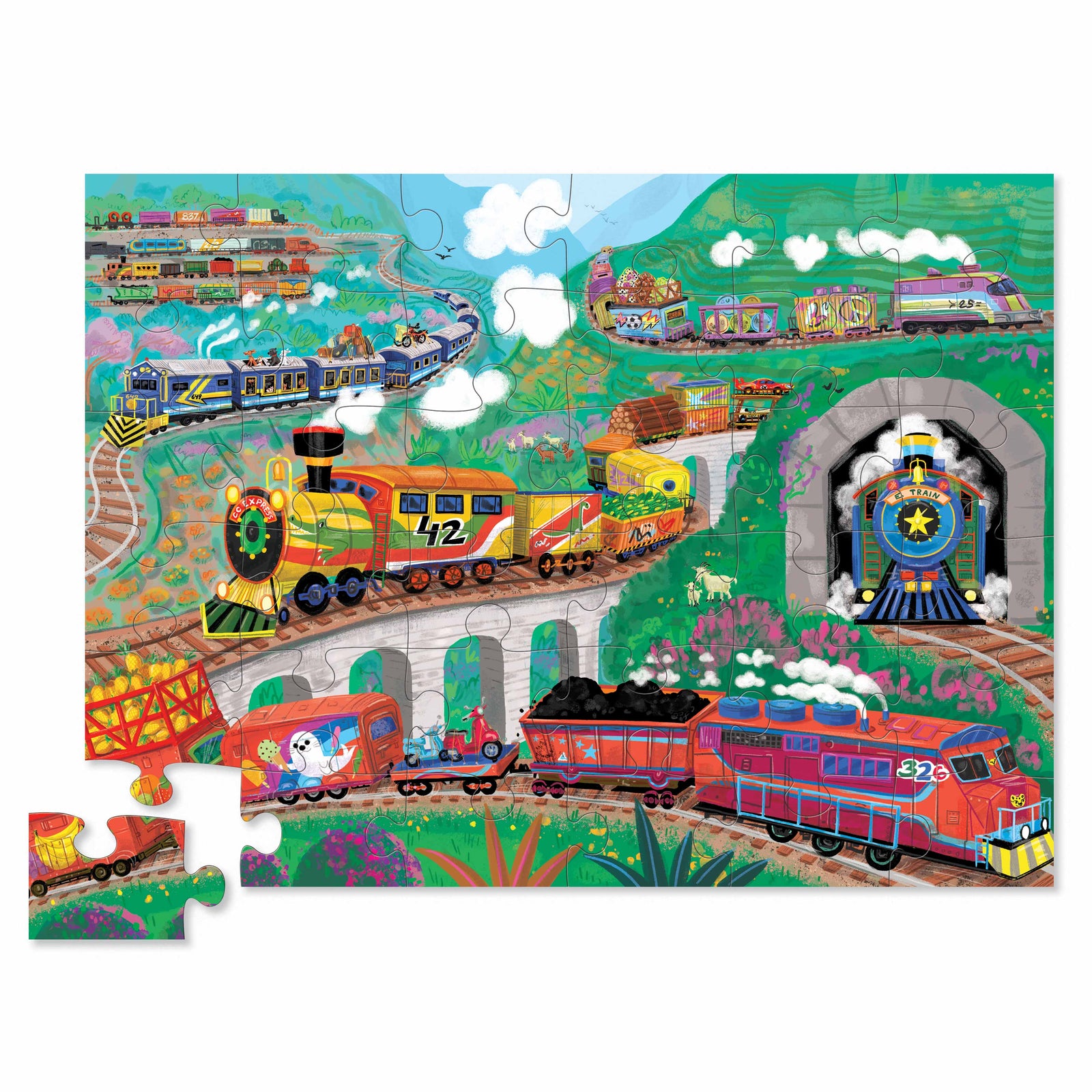 Classic Floor Puzzle All Aboard 36pc - Crocodile Creek